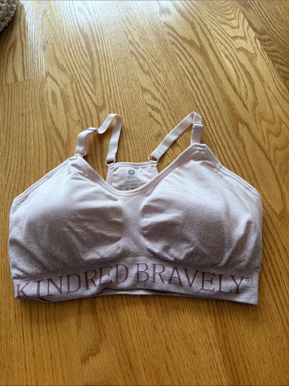 Kindred Bravely Pale Pink Ombré Nursing & Pumping Sleep Bra